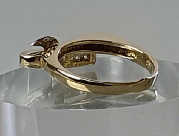 Schmucksteinring aus 750er Gold, Größe 54, Gewicht: 5,5g