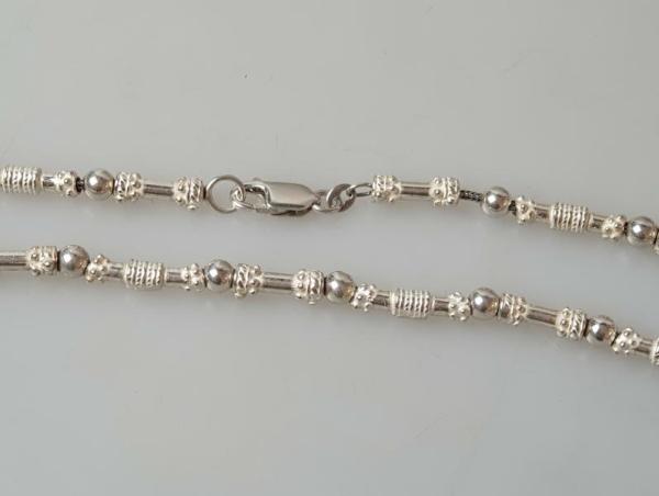 Gliederhalskette aus 925er Sterlingsilber, Länge: 45,0 cm, Gewicht: 29,3g