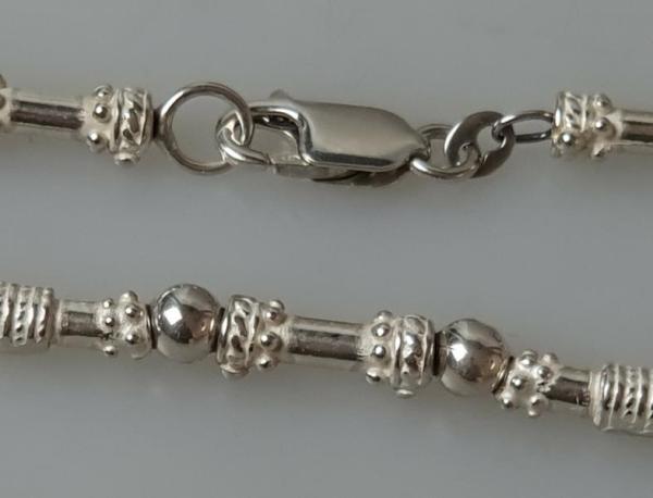 Gliederhalskette aus 925er Sterlingsilber, Länge: 45,0 cm, Gewicht: 29,3g