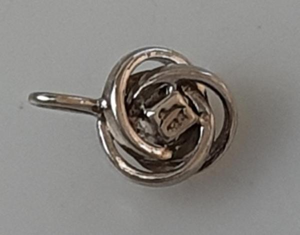 Kettenanhänger mit Schmuckstein aus 925er Sterlingsilber, Gewicht: 1,6g