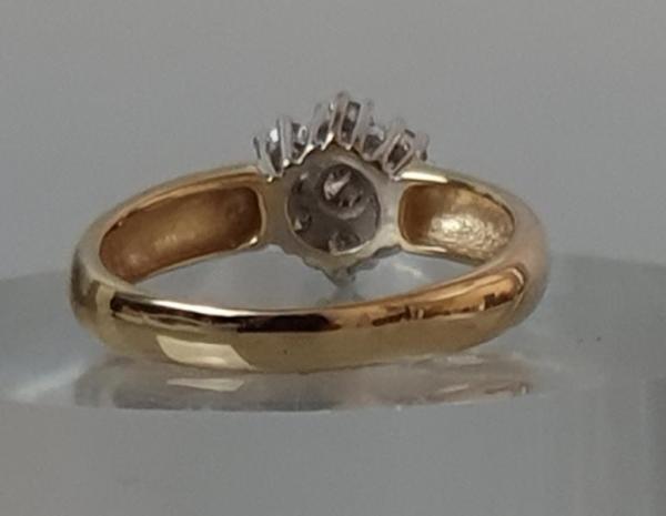 Diamantring 0.35 ct. aus 585er Gold, Größe 55, Gewicht 3,4g