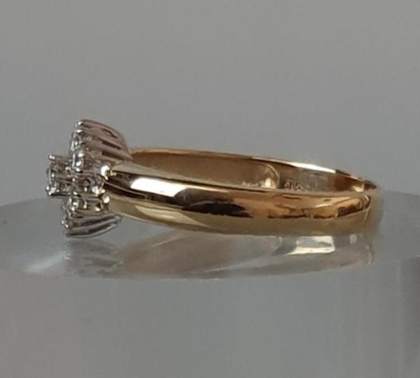 Diamantring 0.35 ct. aus 585er Gold, Größe 55, Gewicht 3,4g