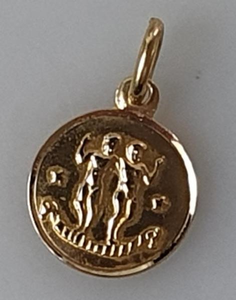 Sternzeichen Zwilling Kettenanhänger aus 750er Gold, Gewicht: 1,6g