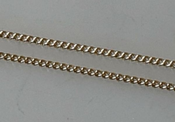 Panzerhalskette aus 585er Gold, Länge: 52,5 cm, Gewicht: 3,4g