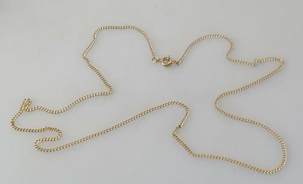 Panzerhalskette aus 585er Gold, Länge: 52,5 cm, Gewicht: 3,4g