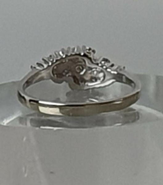 Diamantring aus 585er Weißgold, Größe 53, Gewicht: 2,5g