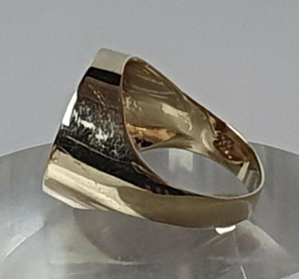 Münzring "Dos Pesos - Mexiko" aus 333er und 900er Gold, Größe 51, Gewicht: 2,3g