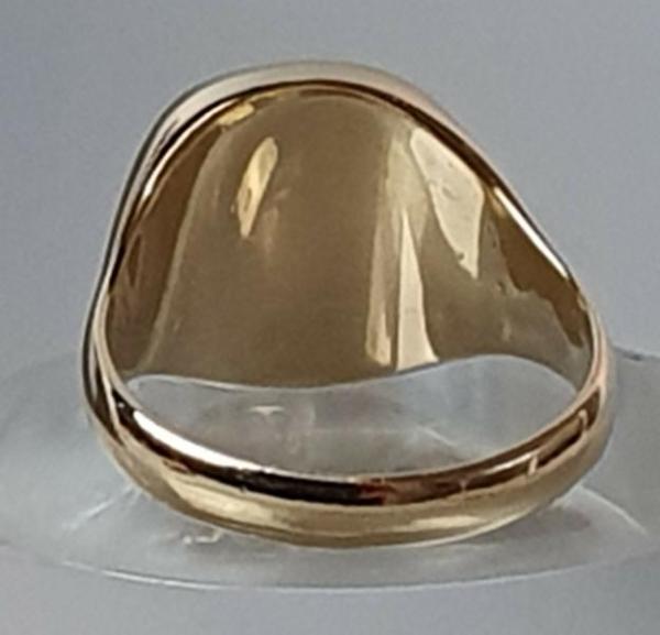 Jade Schmucksteinring aus 750er Gold, Größe 68, Gewicht: 14,2g