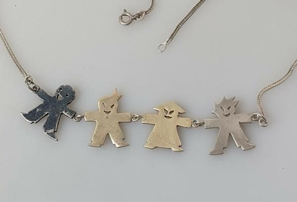 Children of the World Halskette aus 925er Sterlingsilber, Länge 50,0 cm, Gewicht: 17,4g