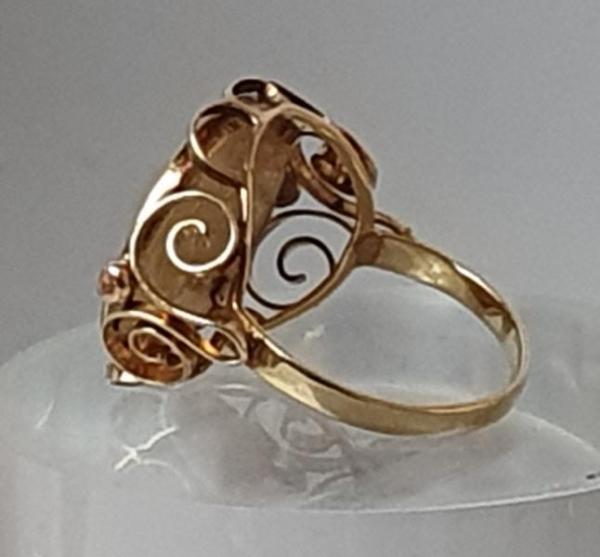 Münzring "Dos i Medio Pesos - Mexiko" aus 585er und 900er Gold, Größe 54, Gewicht: 4,1g