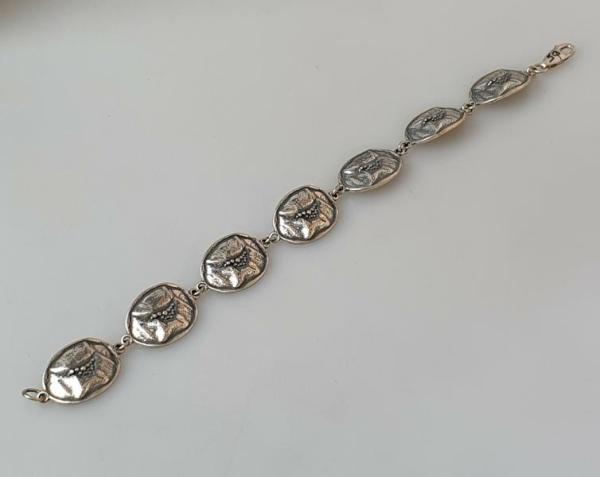 Gliederarmband aus 925er Sterlingsilber, Länge 20,0 cm, Gewicht: 20,3g