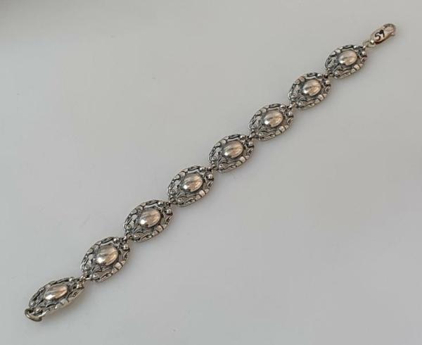 Gliederarmband aus 925er Sterlingsilber, Länge 20,0 cm, Gewicht: 17,2g