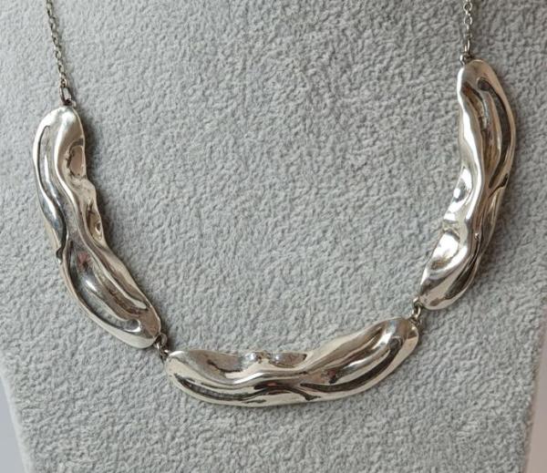 Element Halskette aus 925er Sterlingsilber, Länge 44,0 cm, Gewicht: 23,9g