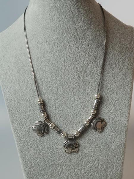 Element Halskette aus 925er Sterlingsilber, Länge 43,0 cm, Gewicht: 16,6g