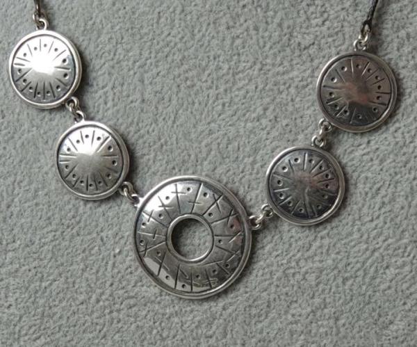 Element Halskette aus 925er Sterlingsilber, Länge 42,0 cm, Gewicht: 17,2g