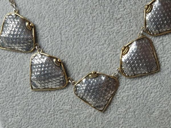 Element Halskette aus 925er Sterlingsilber, Länge 43,5 cm, Gewicht: 25,8g