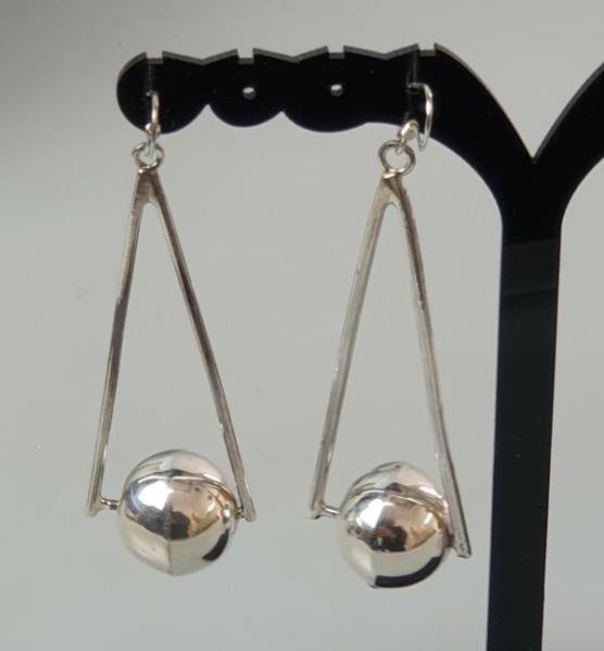 Kugel Ohrhänger aus 925er Sterlingsilber, Gewicht: 11,3g