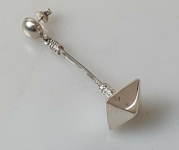 Ohrstecker -Pyramide-  aus 925er Sterlingsilber, Gewicht: 8,5g