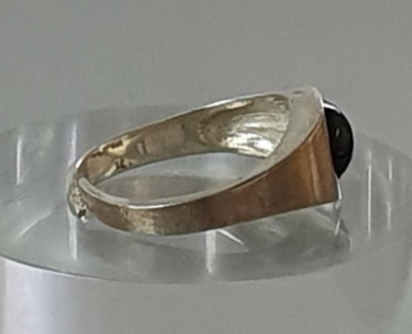 Vintage Schmucksteinring aus 800er Silber, offene Ringschiene, Gewicht: 3,4g