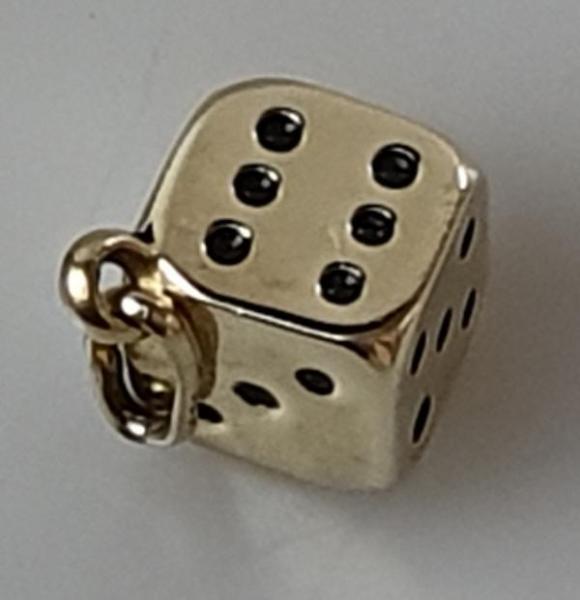 Würfel Anhänger aus 333er Gold, Gewicht: 1,1g