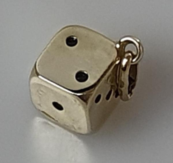 Würfel Anhänger aus 333er Gold, Gewicht: 1,1g