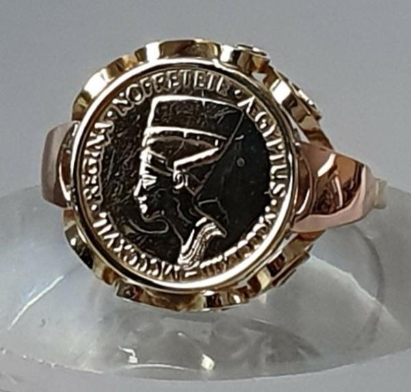 Ring "Nofretete" 333/585er Gold, Größe 62, Gewicht: 3,8g