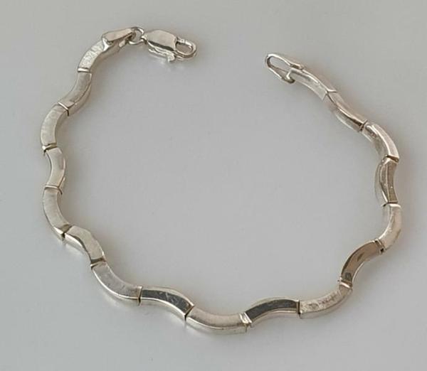 Armband"Welle" aus 925er Sterlingsilber, Länge 18,0 cm Gewicht: 8,2g