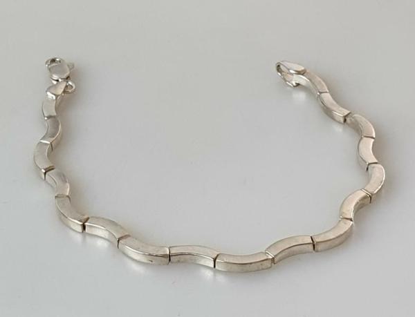 Armband"Welle" aus 925er Sterlingsilber, Länge 18,0 cm Gewicht: 8,2g
