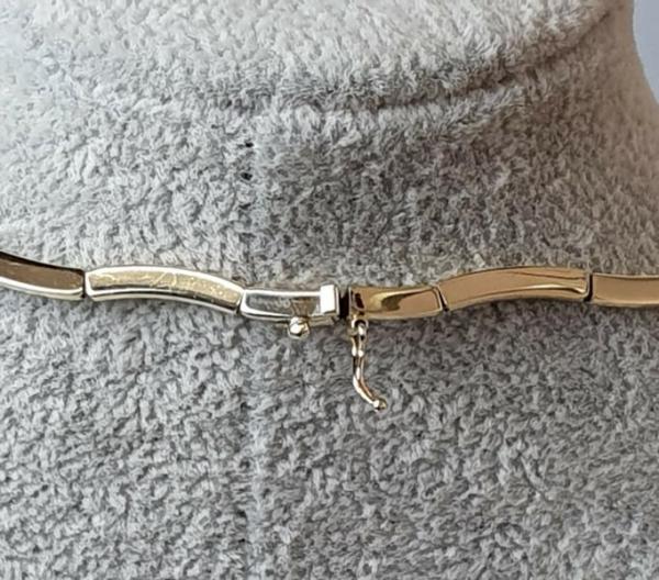 Collier in Wellenform 585er Gelbgold, Länge 45,0 cm Gewicht: 18,6g