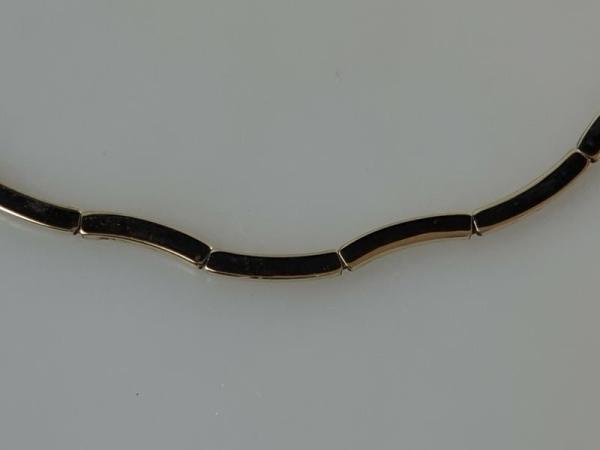 Collier in Wellenform 585er Gelbgold, Länge 45,0 cm Gewicht: 18,6g