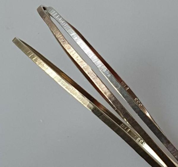 3er Tricolor Armreif, 333er Gelb-Weiß-Rotgold, Gewicht: 7,0g