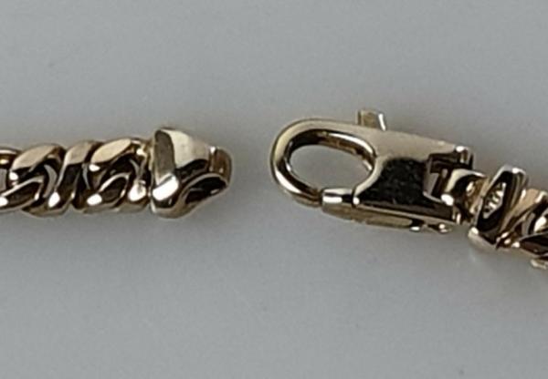 Panzerketten Armband aus 333er Gelbgold, Länge 19,5 cm, Gewicht: 10,6g