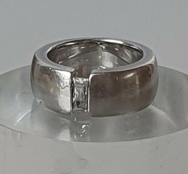 Ring mit Zirkonia Schmuckstein aus 925er Sterlingsilber, Größe 50, Gewicht: 12,1g