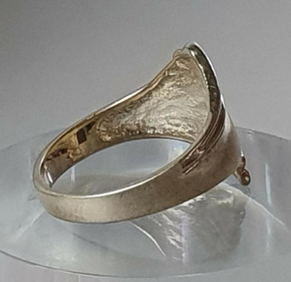 Vergoldeter Ring aus 925er Sterlingsilber, Größe 58, Gewicht: 3,5g