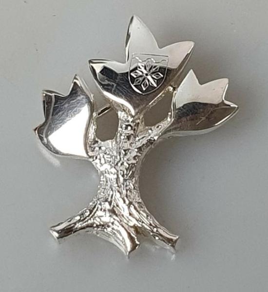 Brosche -Baum- aus 925er Sterlingsilber, Gewicht: 4,4g