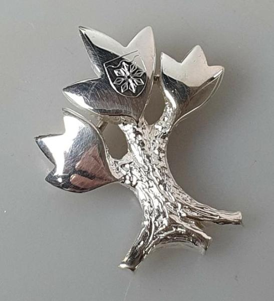 Brosche -Baum- aus 925er Sterlingsilber, Gewicht: 4,4g