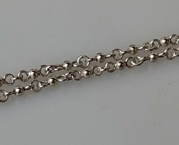 Kugelkette aus 925er Sterlingsilber, Länge: 61,0 cm, Gewicht: 12,4g
