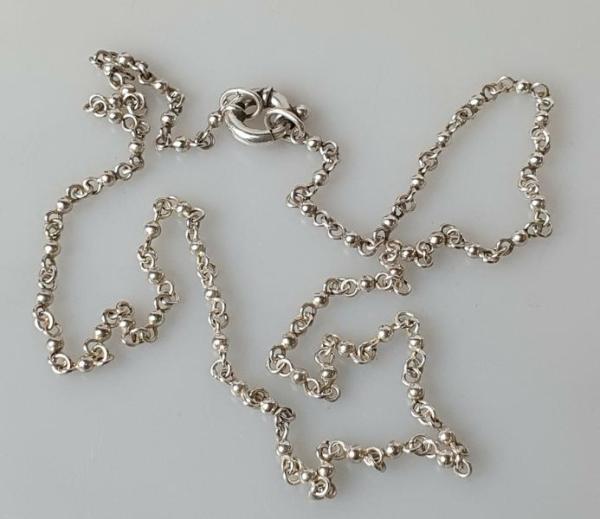 Kugelkette aus 925er Sterlingsilber, Länge: 61,0 cm, Gewicht: 12,4g