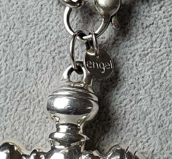 Ankerkette mit großem Kreuzanhänger aus 925er Sterlingsilber, Länge: 50,0 cm, Gewicht: 46,4g