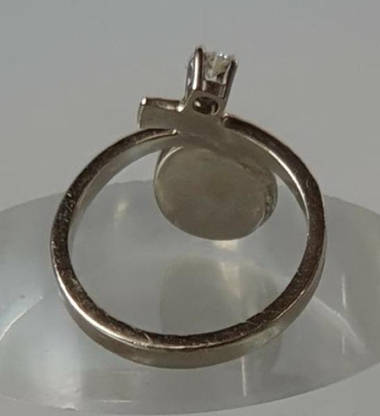 Sternsaphir Diamantring aus 585er Weißgold, Größe 55, Gewicht: 5,9g