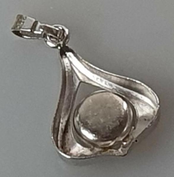 Kettenanhänger mit Onyx Schmuckstein, 925er Sterlingsilber, Gewicht: 1,0g