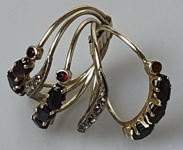 Granatsteinring aus 585er Gold, Größe 54, Gewicht: 6,6g
