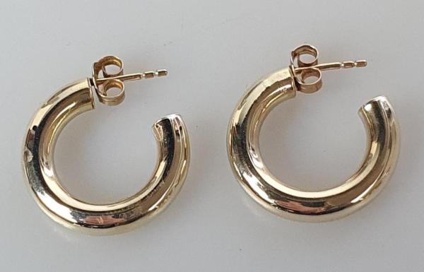 Creolen/Ohrstecker aus 333er Gold, Gewicht: 2,3g