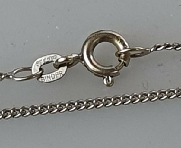 Panzerhalskette aus 585er Weißgold, Länge: 55,0 cm, Gewicht: 3,9g