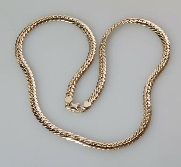 Gliederhalskette aus 333er Gelbgold, Länge 45,0 cm Gewicht: 12,3g