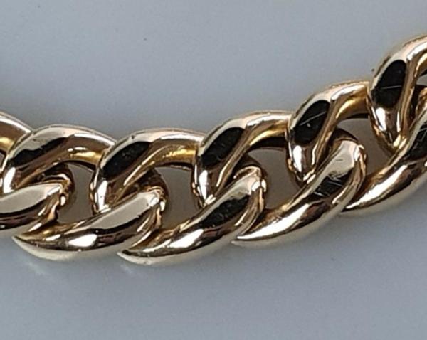 Breites Panzerketten Armband aus 585er Gold, Länge 22,5 cm, Gewicht: 35,2g