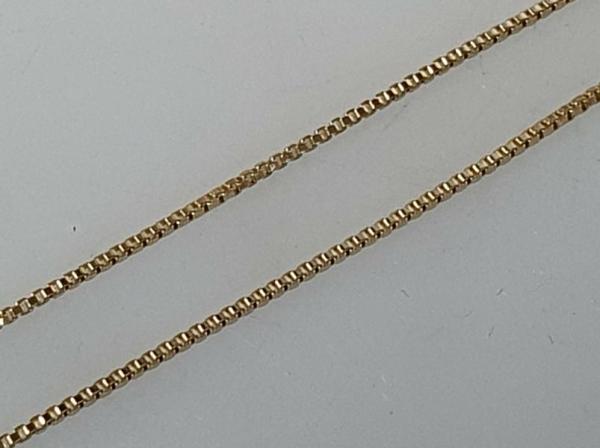 Feine Venezianerhalskette aus 585er Gold, Länge 47,0 cm, Gewicht: 2,6g