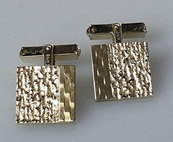 Manschettenknöpfe / Cufflinks 585 Gold, Gewicht: 9,1g