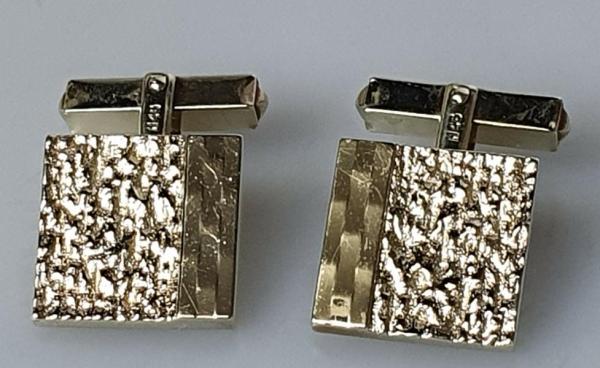 Manschettenknöpfe / Cufflinks 585 Gold, Gewicht: 9,1g