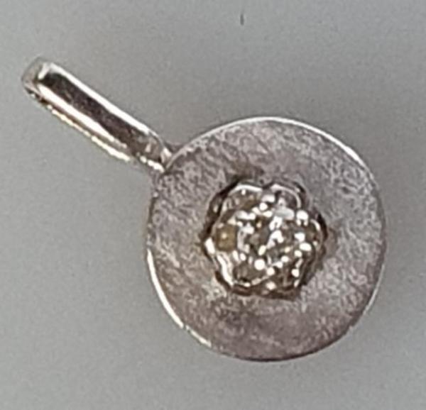 Diamant Kettenanhänger aus 585er Weißgold, Gewicht: 1,3g